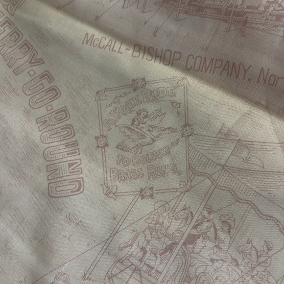 Cranston Print Work company 2 yards pink printed Fabric - Picture 4 of 4